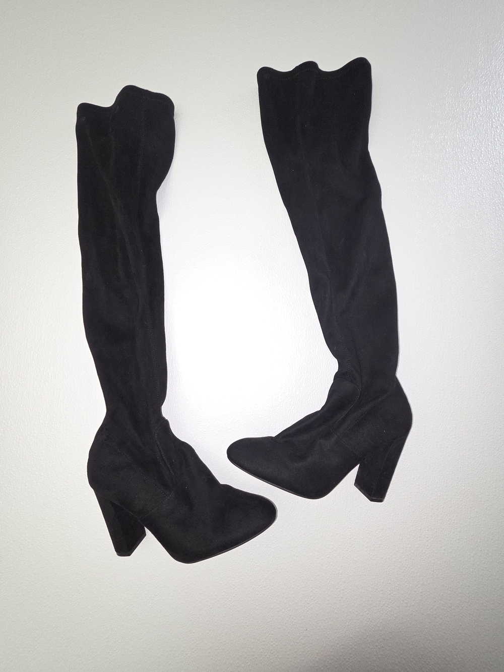 Source Unknown Black Over-the-Knee Block Heel Boots
